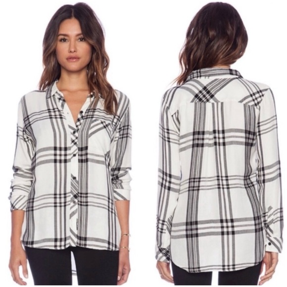 Rails Hunter Plaid Buttondown Top - Picture 1 of 5